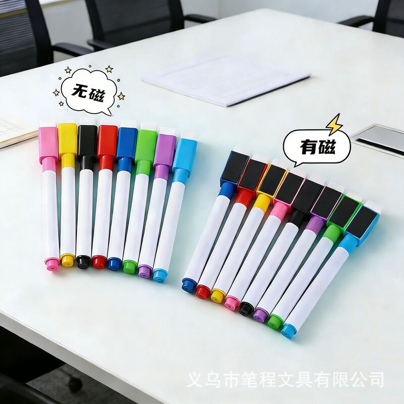 Erasable Whiteboard Pens, Child-Safe, Easy-To-Erase Chalkboard Watercolor Pens with Magnets, Drawing Board Markers for Teachers and Home Use