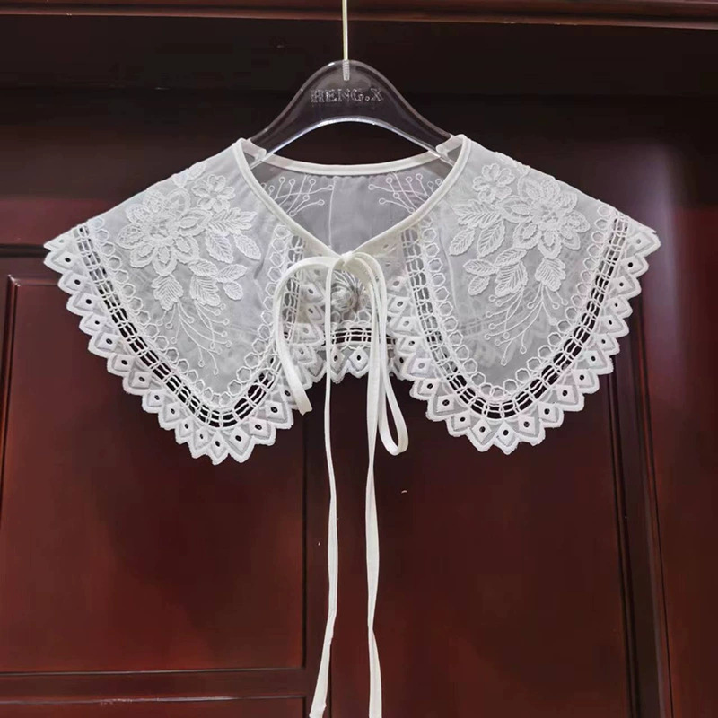 Fabricante al por mayor nuevo collar bordado collar falso de mujer con lazos acabados decoración de arco transfronterizo