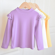 女童半高领德绒打底衫秋冬大童内搭冬季薄绒秋衣儿童女孩保暖上衣