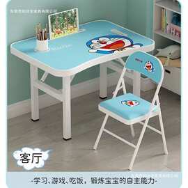 儿童课桌幼儿折叠桌子写字桌椅套装软包简易书桌免安装卧室小学生