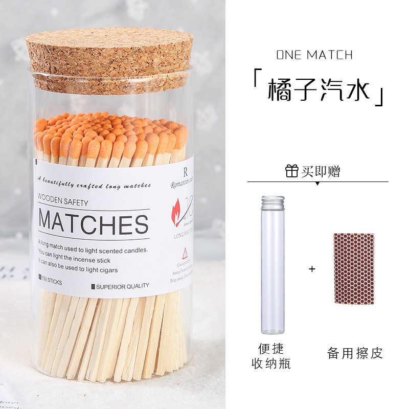 Velas de aromaterapia, fósforos de mango largo especiales, botellas de fósforos de colores al por mayor, materiales de fuego antiguos, versión extendida de alto valor