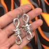 Universal earrings stainless steel, European style, punk style