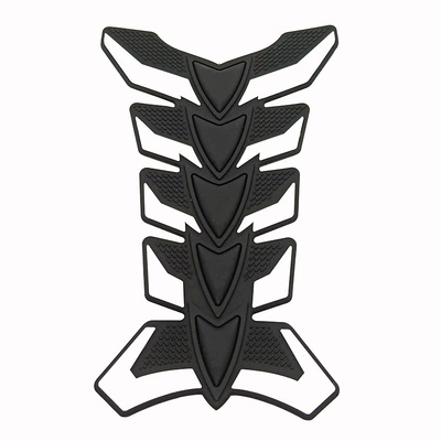 Body sticker Rubber Fish Bone Sticker Large Motorcycle - white