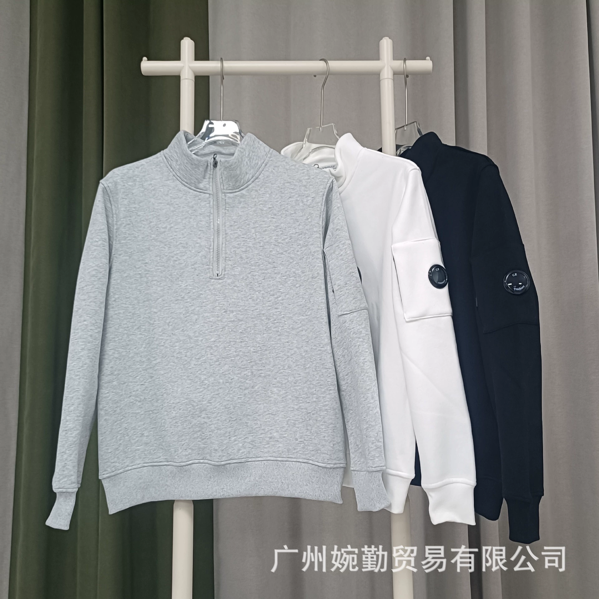 Трансграничный взрыв C.P застежка-молния с плюшевой свитой сплошной цвет карманных линз значок для мужчин и женщин