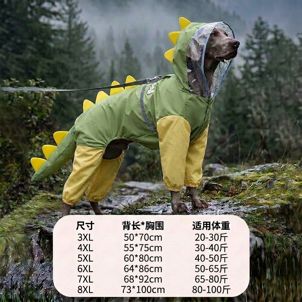견인 공룡 망토丨티안 그린