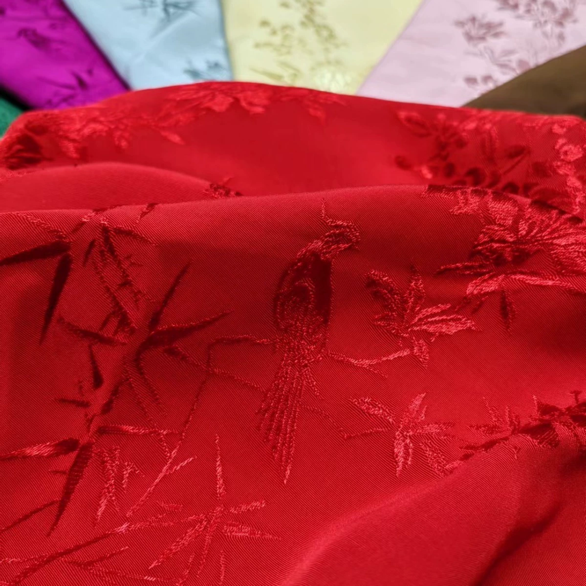 Ткань, чонсам, длинная юбка, комплект, китайский стиль