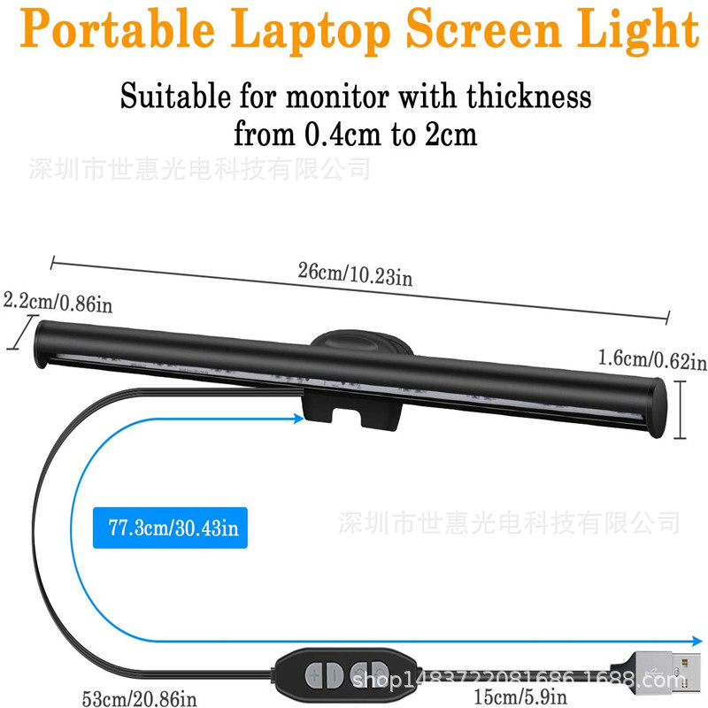 Portátil clip luz mágica color pantalla colgante luz LED inteligente protección de ojos luz RGB pantalla