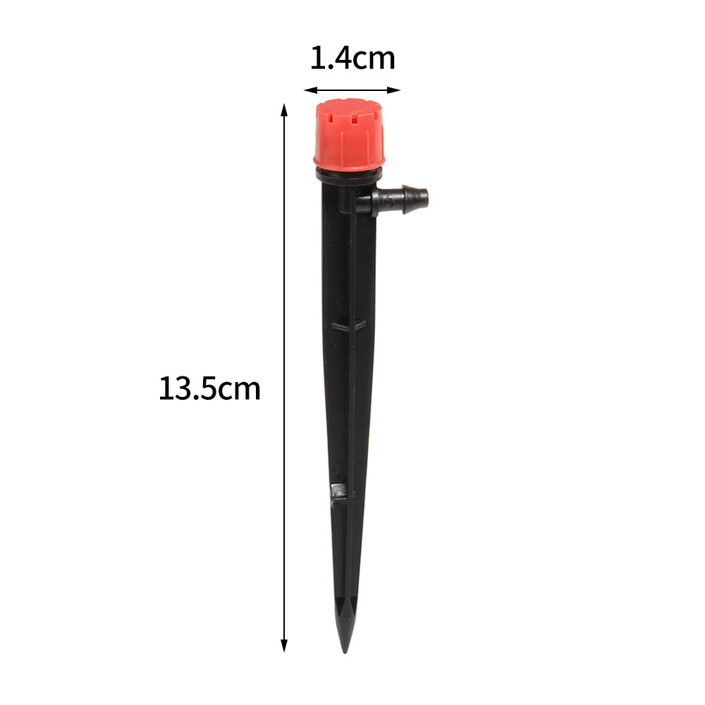 13cm de caída de sombrero rojo pequeño cabezal de goteo puede ajustar el flujo rojo de ocho agujeros rociadores árboles frutales rociadores de riego automático riego de flores