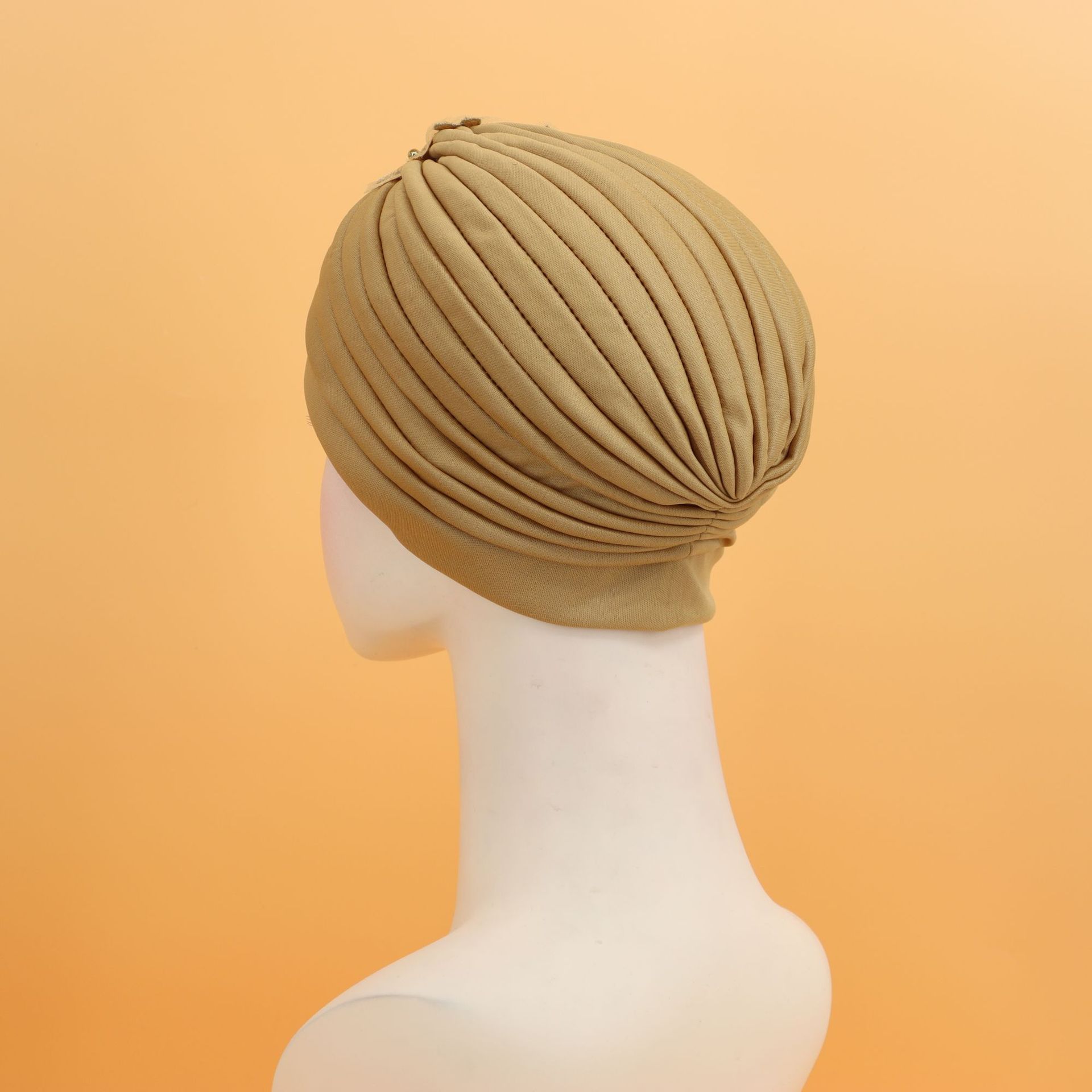 Cappello sciarpa testa di fiore appiccicoso tinta unita_voghion.com