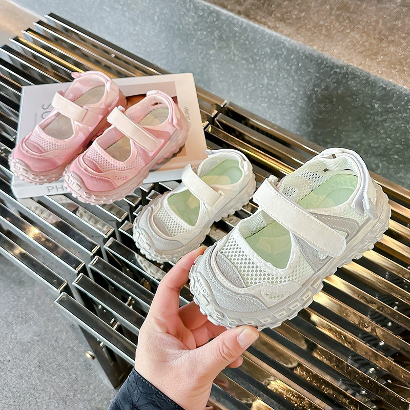 Спортивные сандалии для девочек Летние 2024 новые детские сетчатые дышащие