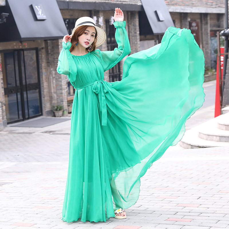 연잎긴소매 30D 그린(4m단)