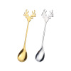 L Cross -border 304 stainless steel spoons cute coffee spoon dessert stir spoon Christmas style elk spoon gift box