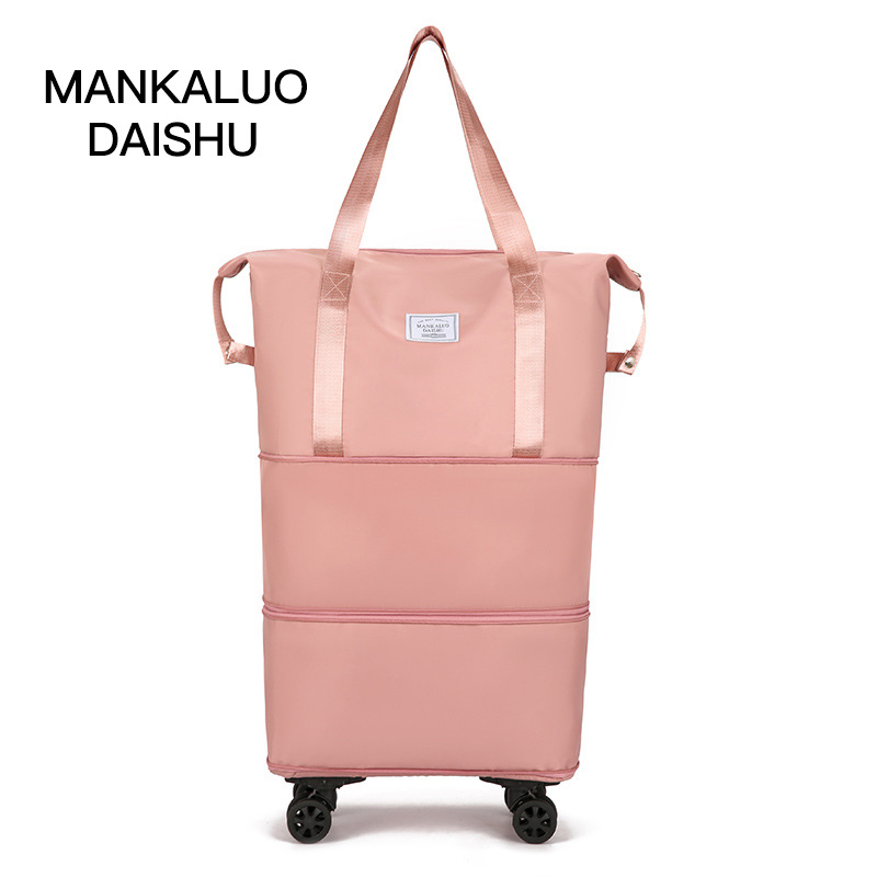 Bolsa de viaje de ropa de gran capacidad conveniente conjunto de equipaje de la carretilla bolsa de viaje de corta distancia bolsa de tela Oxford pendiente Bolsa De mujer