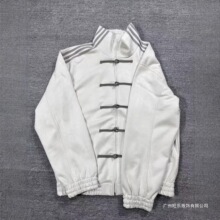 3 顶版麂绒皮国潮设计感新年春节中式立领盘扣唐装外套夹克砖红