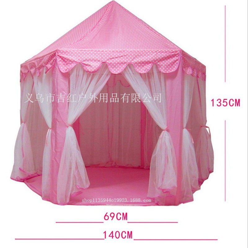 Tienda para niños tul carpa hexagonal tesoro decoración Tour Casa Princesa Tour Castillo puerta 120 diámetro 140 altura 140cm