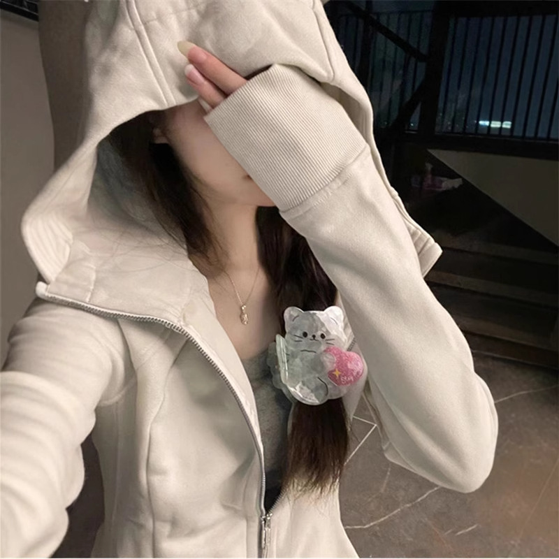 Hooded Zip-Up Yoga Clothing, Sports Autumn Wear, Spring and Autumn Shandong Jimo Jacket, Women's Factory Sweatshirt