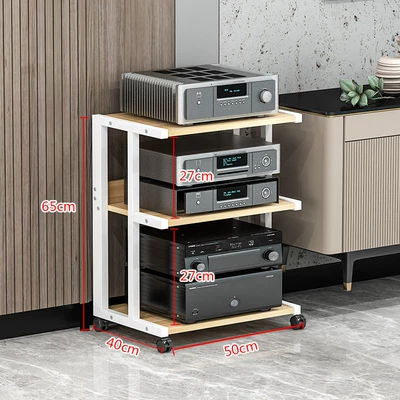Electric car big tripod: Amplifier, Hifi Equipment, Multi-Layer - 3-layers-of-reinforced-b-white-light-walnut-16-plate-thickness