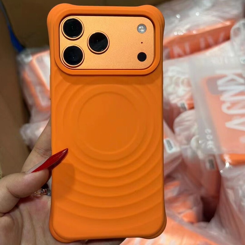 Suitable for iPhone 17 Pro Max Integrated Ai Button Liquid Silicone Phone Case Apple 16 Magnetic Wave Shell