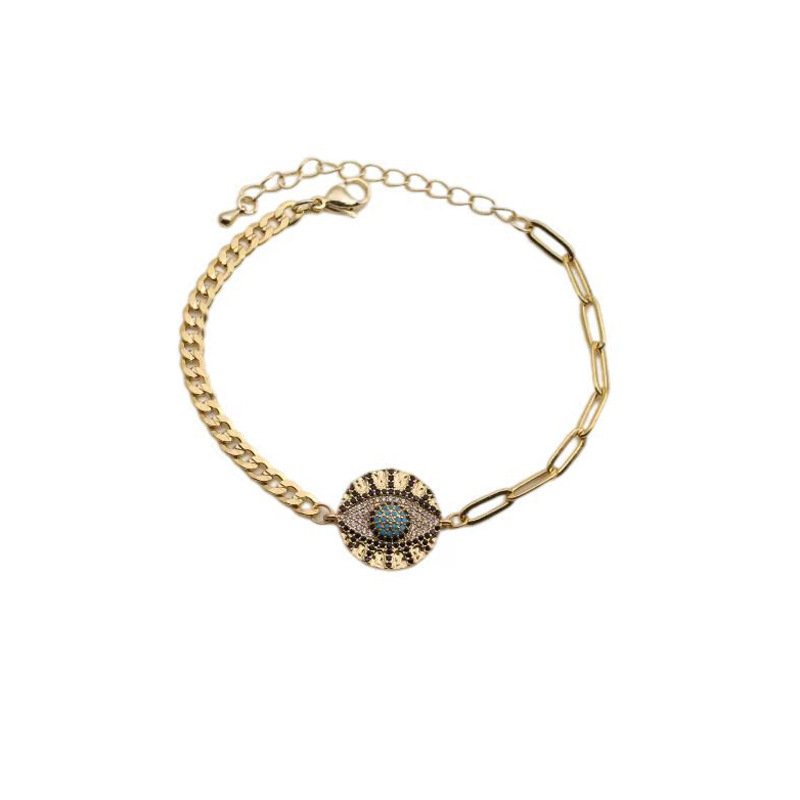 Copper Zircon Devil Eyes Adjustable Hand Jewelry Female Bracelet Fashion Blue Eye Bracelet
