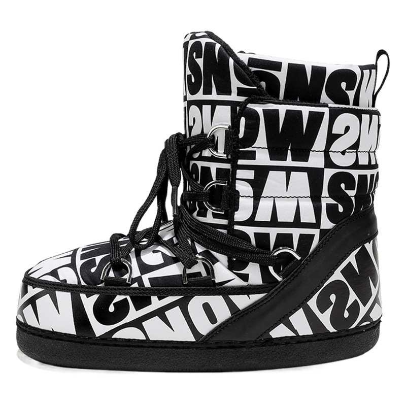 Espacio botas transfronterizas más tamaño invierno esquí luna botas celebridad de Internet mismo mitad de la pantorrilla engrosada felpa al por mayor entrega de una sola pieza