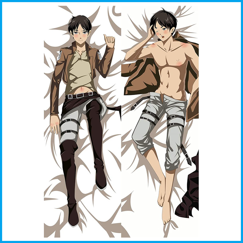 Capa de Almofada e Estojo de Anime em Tamanho Real de Attack on Titan