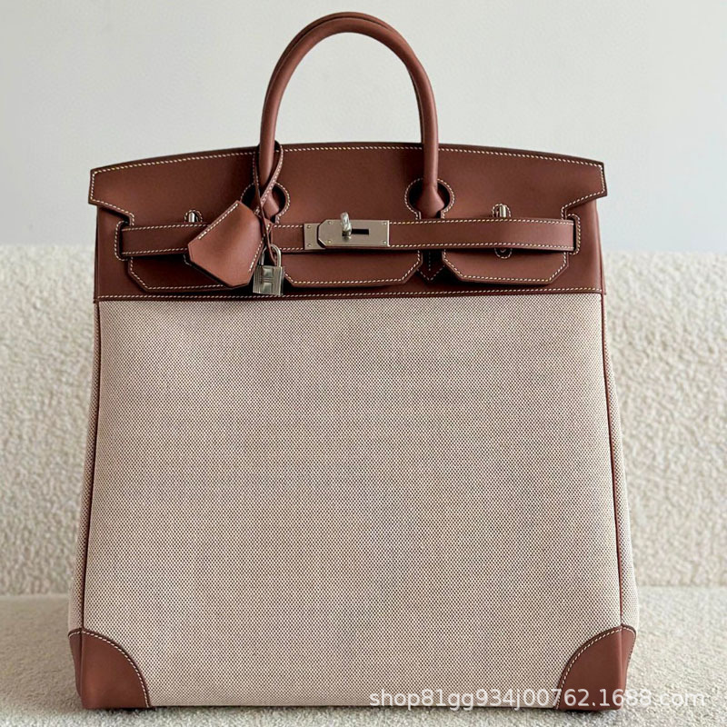 HCA40swift tela de tela para hombres bolsos de mano H casa pura mano cerámica bolsos cosidos 45cm de mano ultra ligero