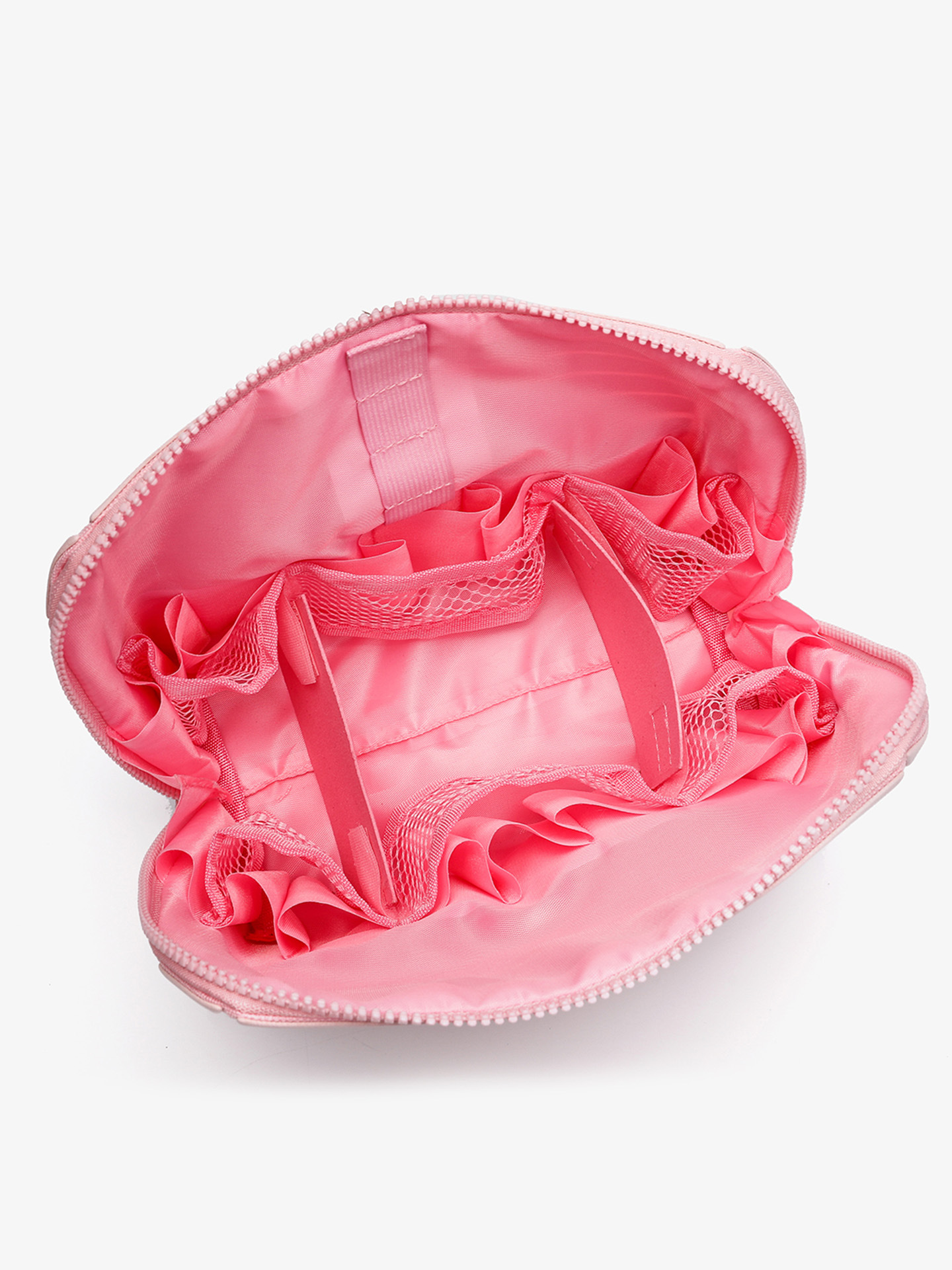 2025 nueva bolsa de maquillaje de diamante geométrico para mujeres gran capacidad de división de viaje viaje viaje bolsa de concha bolsa de almacenamiento a rayas