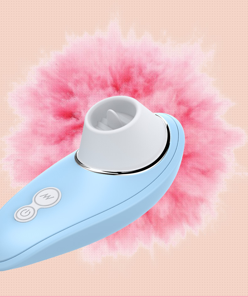 Woodpecker Tongue-Licking Wearable Egg Vibrator, Rechargeable Pink Fruit-Blue TPE — detail image 14