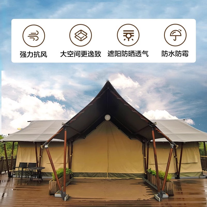 Hotel de lujo ligero al aire libre tienda de madera tienda de campaña restaurante resort campamento granja de lujo alojamiento residencial