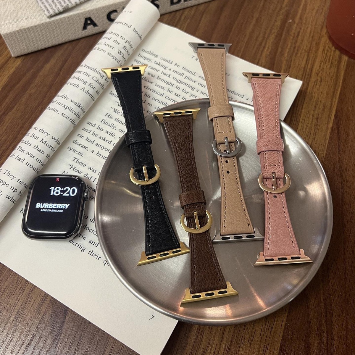 Little horse hoof buckle thin leather strap S10 applicable…