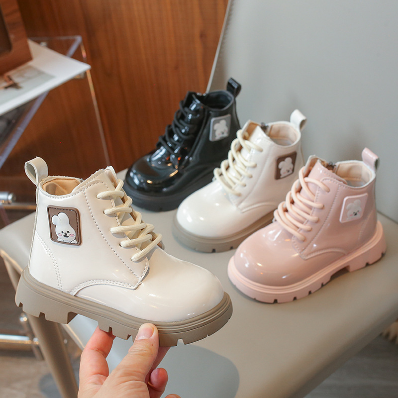 Botas curtas estilo britânico para meninos e meninas, moda infantil 2024, versátil, primavera e outono_voghion.com