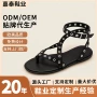 夏季外贸平底新款罗马鞋