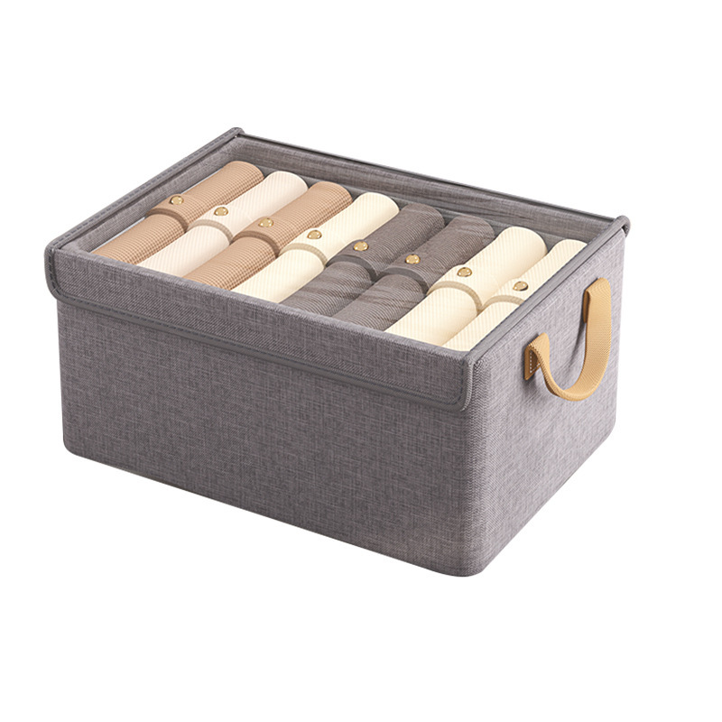 Cesta de tela caja de almacenamiento caja de acabado doméstica armario de almacenamiento de artefactos mágicos estratificados caja de almacenamiento de ropa plegable