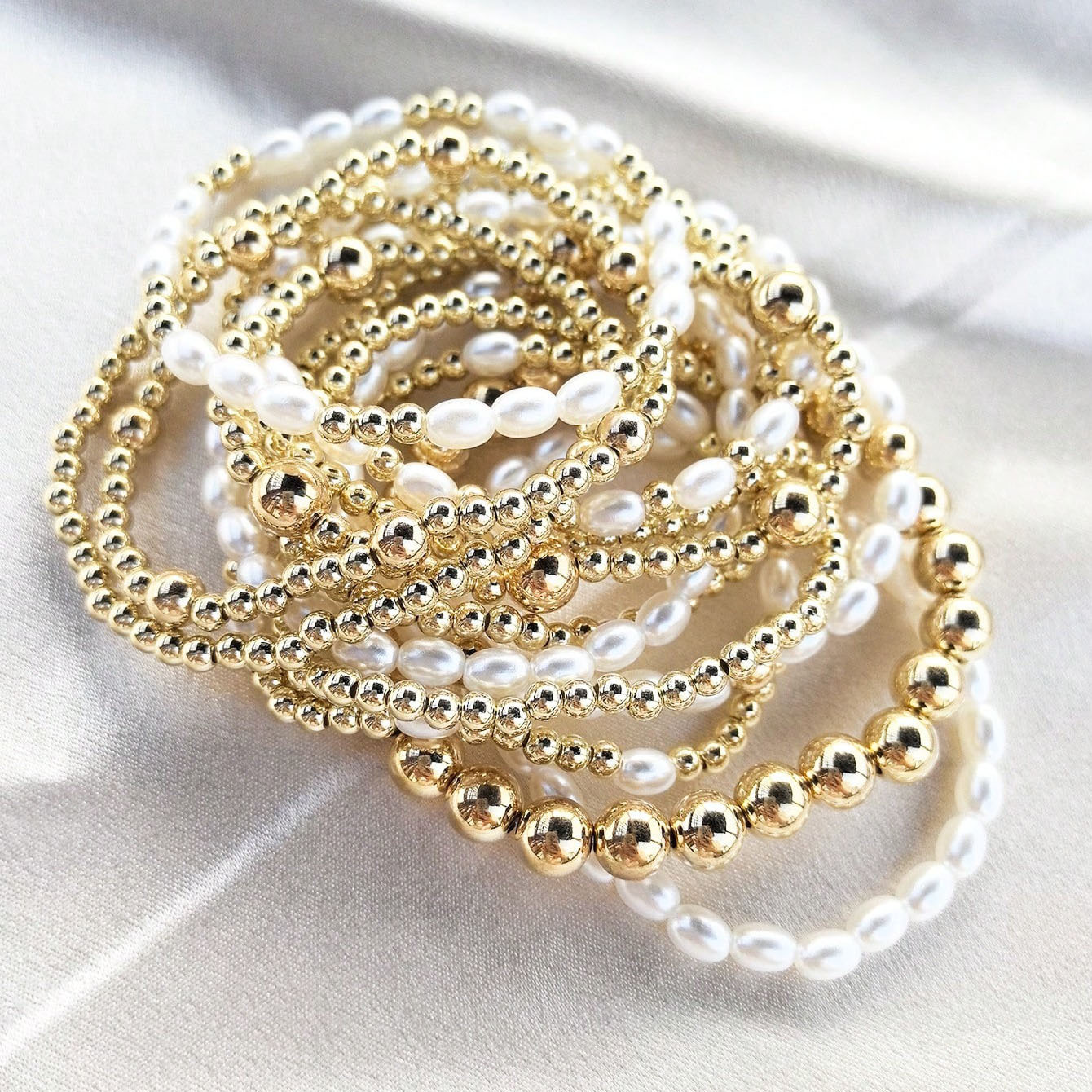 Round Pattern Simple Style Round CCB Beaded Chain Beaded Bracelets Wholesale