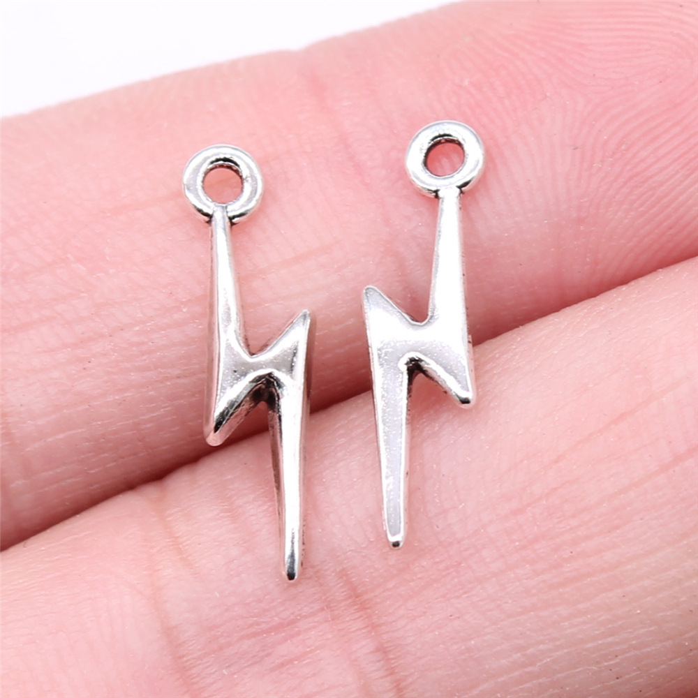 20x5mm 0.45g 多色 饰品配件合金DIY 其他吊坠 闪电吊坠