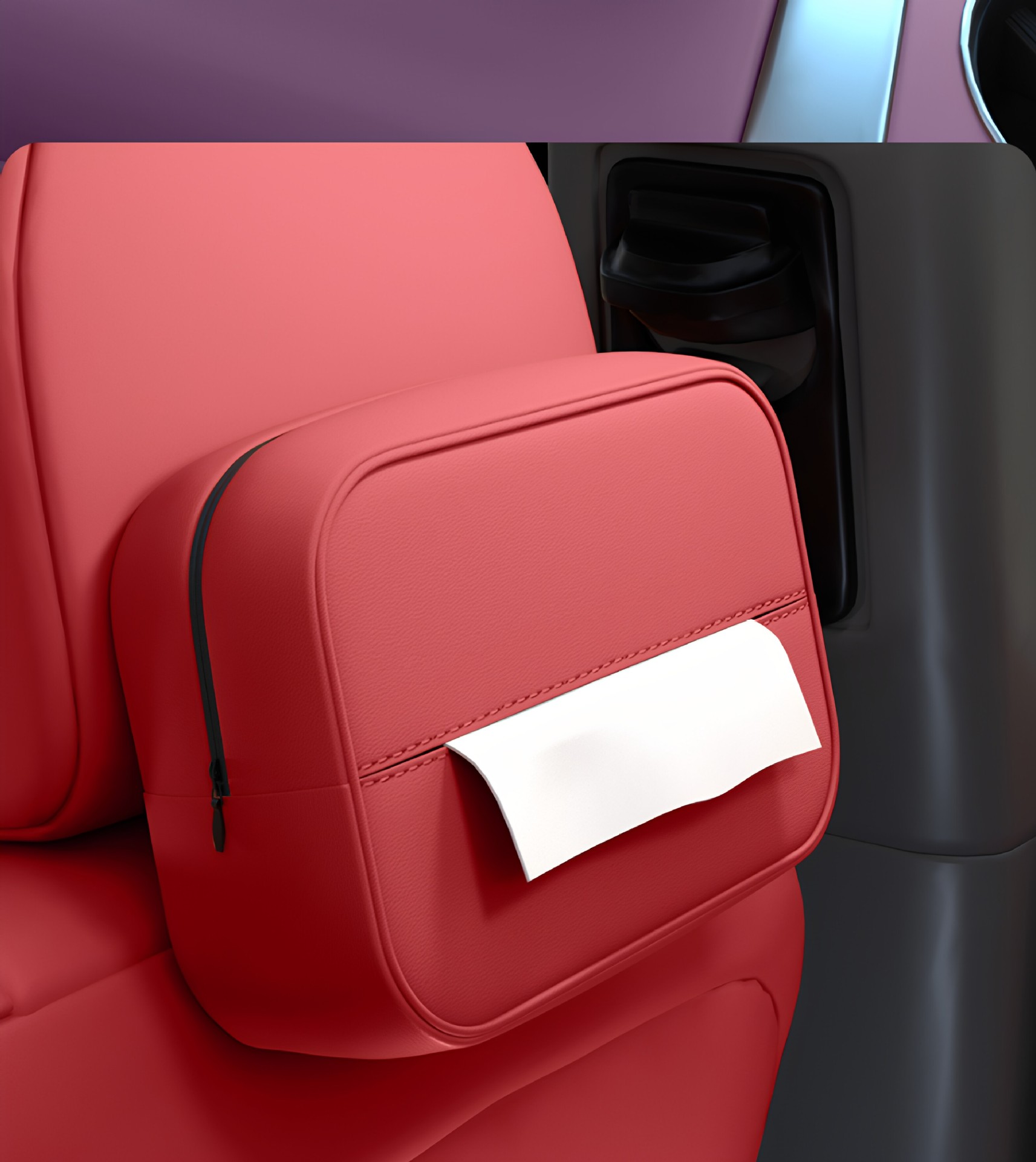 Suitable for the AITO M6 tissue box, 26 new model car armrest box, hanging tissue pack, seat back interior tissue box