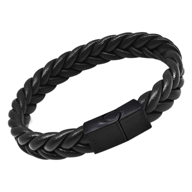 EBay nueva pulsera de piel de vaca de comercio exterior caliente moda hombres pulsera de cuero de Europa y América pulsera vintage tejida