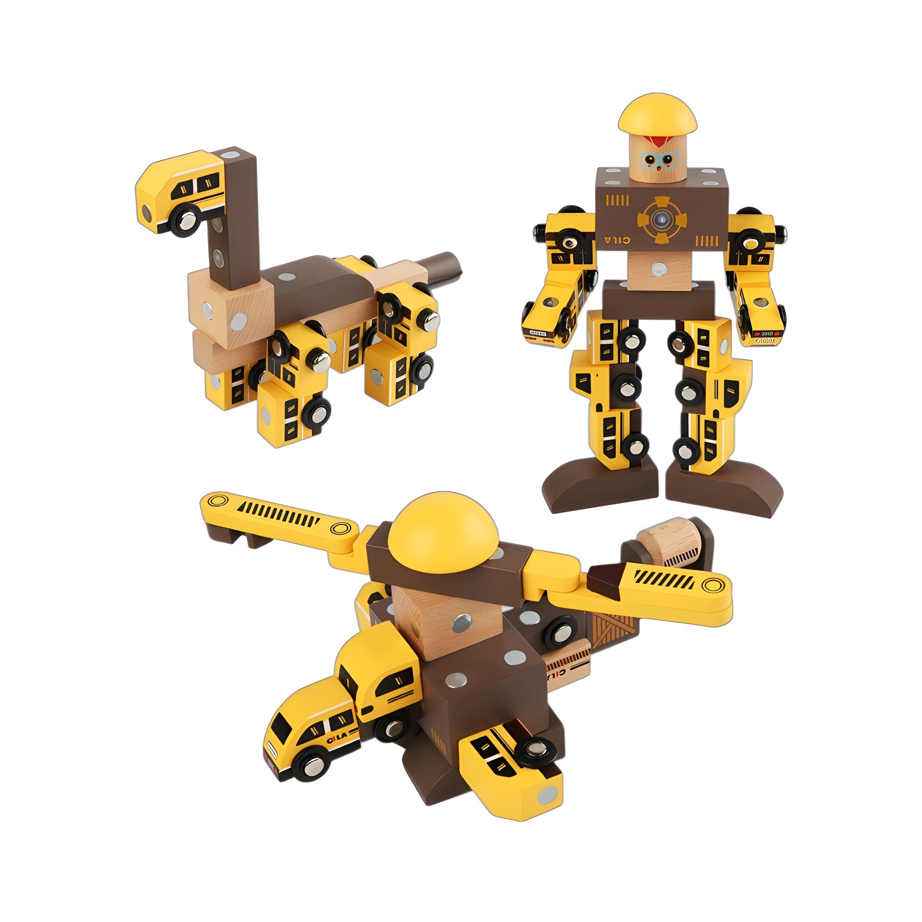 Selección estricta TikTok popular combinación creativa robot DIY pista ingeniería tren traje magnético variedad Asamblea