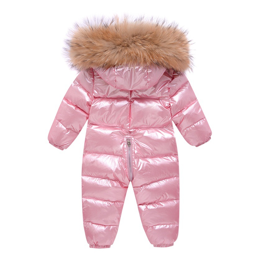 Baby One-Piece down Jacket 1 to 2-3 Years Old Newborn Baby Clothes, Male and Female Babies Going Out to Heattech Winter Crawl Clothes