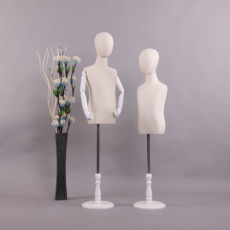 儿童模特白色圆盘底座