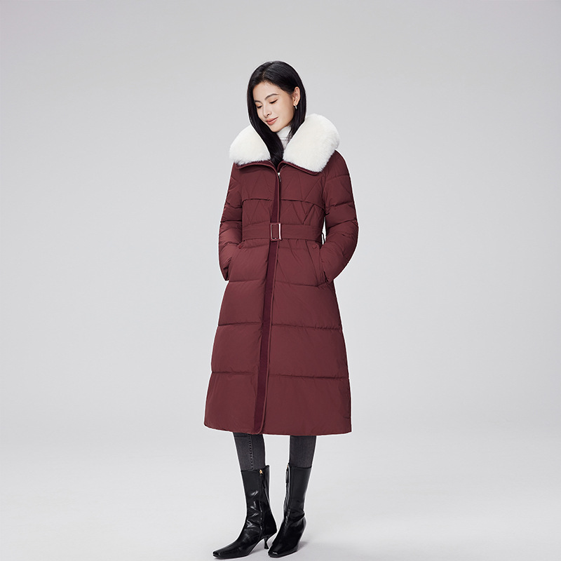 Europa estación de plumón mujer suelta 2025 otoño invierno ropa media y larga rodilla cintura chaqueta de algodón fría gruesa chaqueta image 9