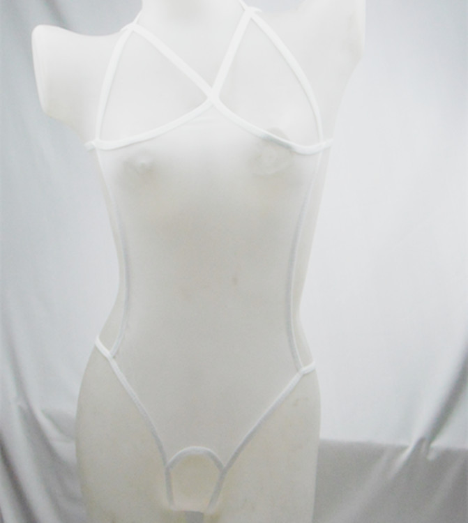 Lencería sexy de mujer sexy BiB malla transparente sexy entrepierna abierta mono en stock 8012