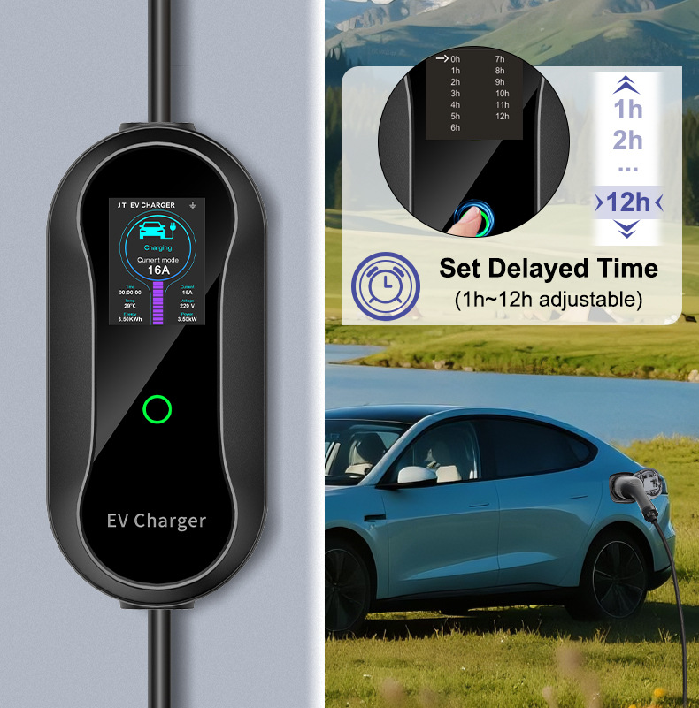 TYPE2 charging station 7KW European standard Tesla AITO new energy vehicle portable on-board charging gun charging station