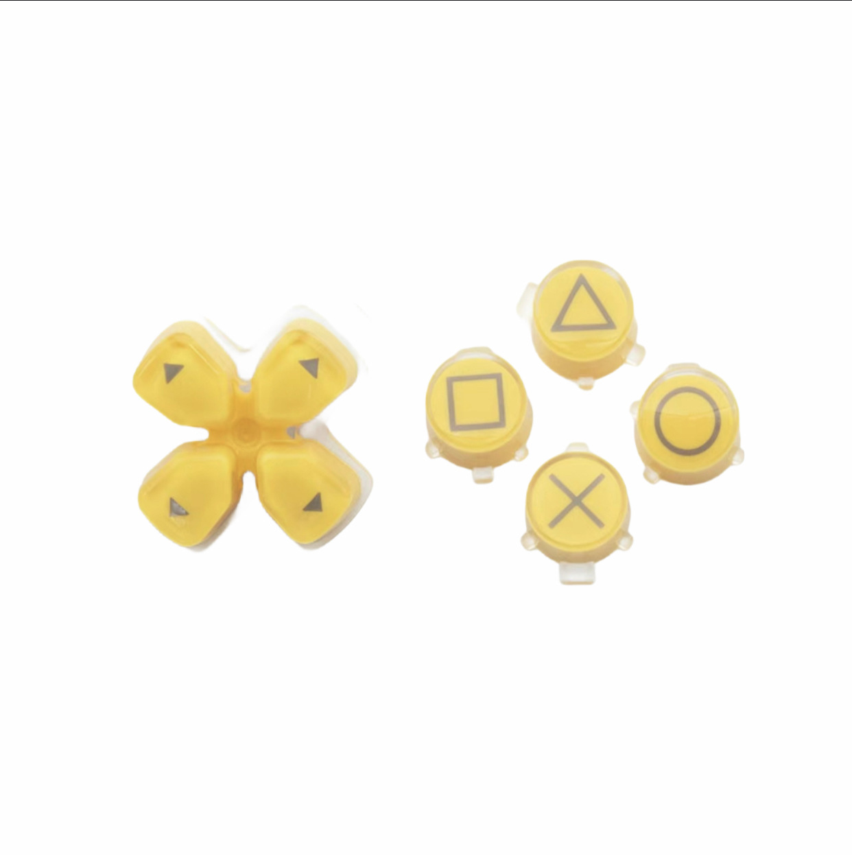 PS5 mango Botón de cristal ps5 Botón de función de dirección PS5Slim mango de color de Cristal DIY Botón de reemplazo