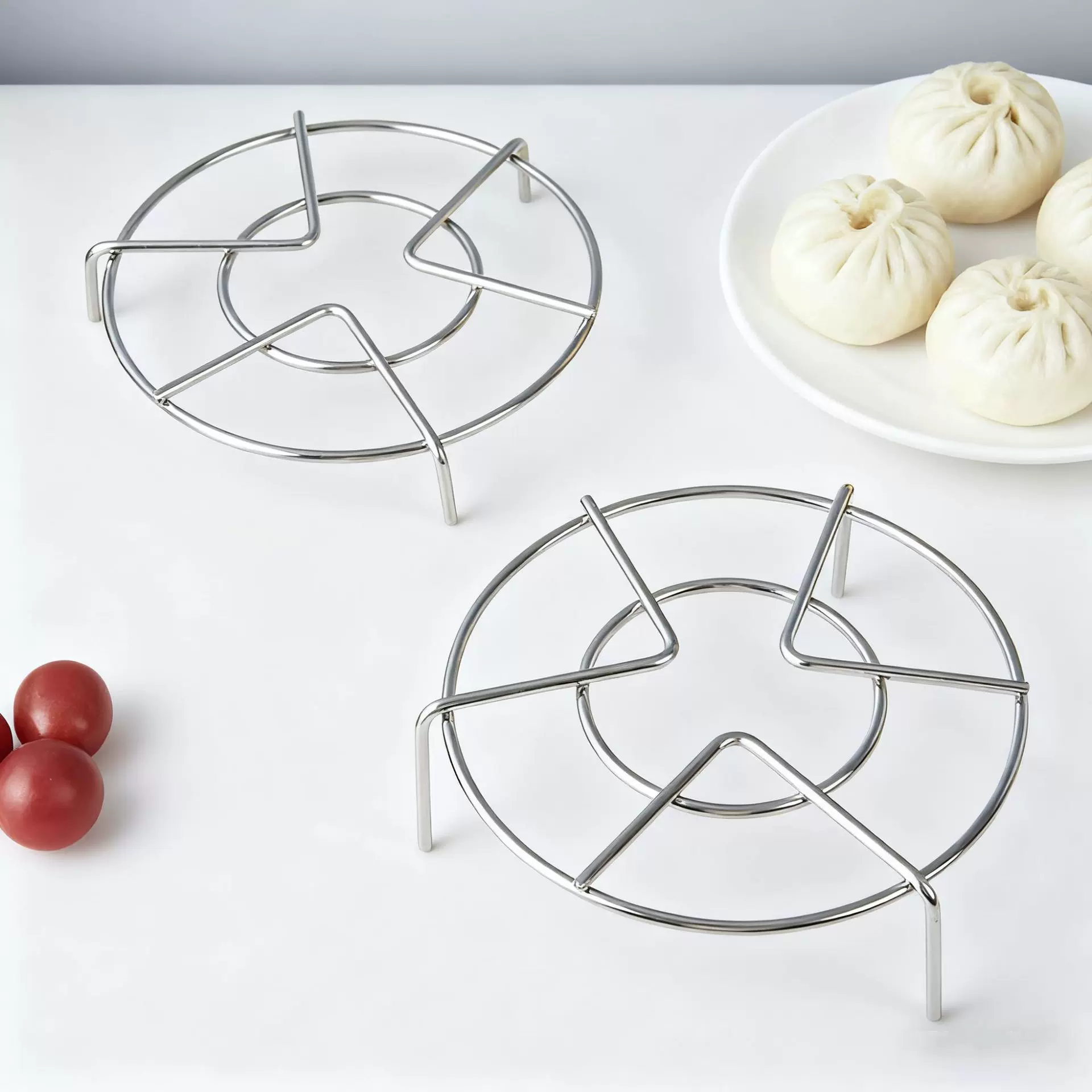 不锈钢蒸架加粗蒸笼家用蒸格厨房隔水炖多用途蒸盘蒸屉