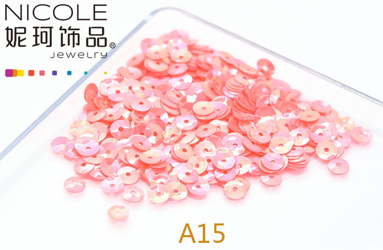 Austria importó lentejuelas 4mm cóncavo bordado francés Glitter Ropa Accesorios 10g Pack