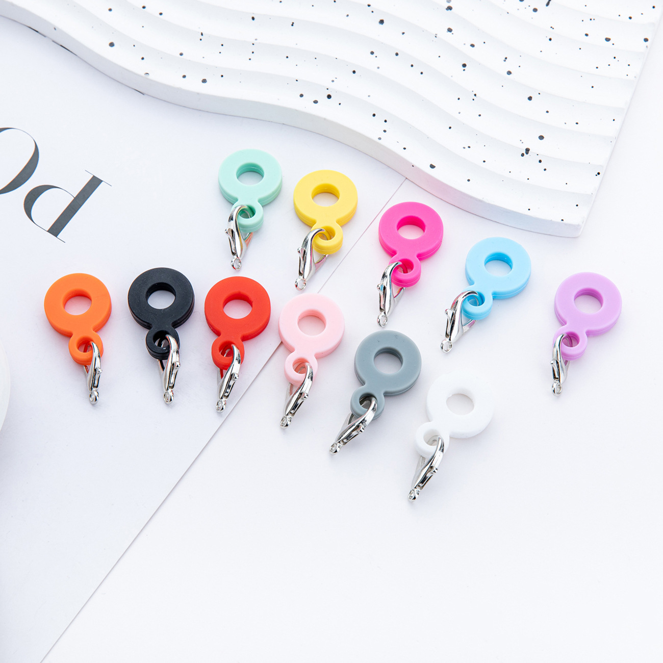 Transfronterizo DIY colgante de paja de silicona para 8mm - 10mm taza de agua colgante de paja de silicona fábrica directa