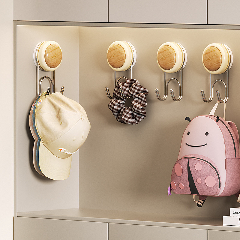 Hook de ventosa puerta trasera sin perforación percha de gorra bolsas de llaves gancho sin rastro fuerte gancho de extracción de papel al por mayor