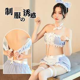 新款情趣短款情趣内衣性感涤纶女佣露背聚拢诱惑短裙女仆套装