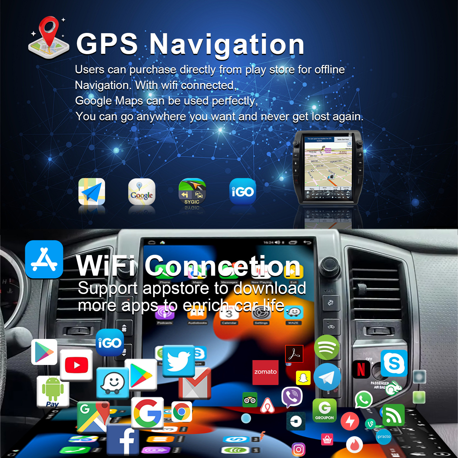Tacoma/ HiluX 2005-2015 Car Audio and Video Intelligent Navigator Car GPS Android Navigation